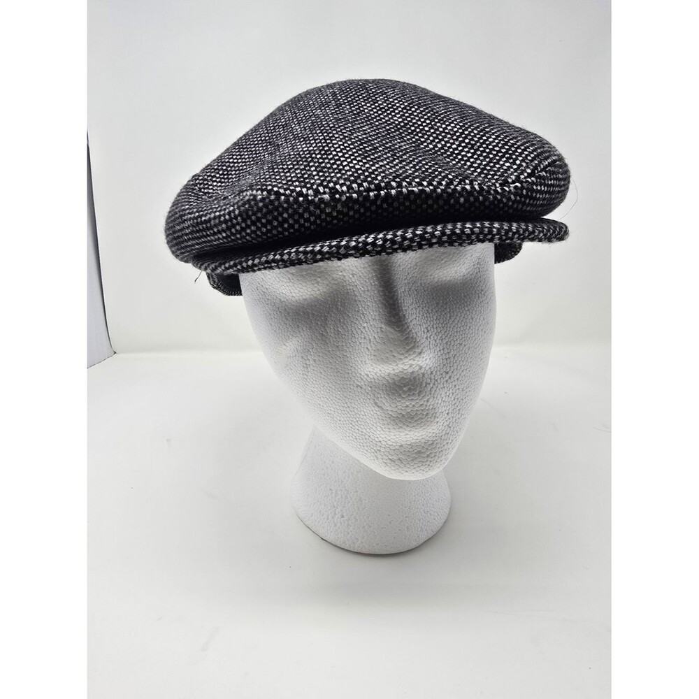 Bailey of Hollywood Men's Gray Tweed Wool Flat Cap - Made in Italy - Size Medium
